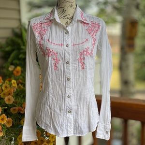 🌸 Cattlelac Ranch Button Down Western Top